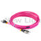 SC - SC multi mode kabel serat optik patch duplex merah / hitam boot OM4 50/125
