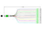 0.9mm 12 Fiber Fan Out Optic Patch Cord / Modul Sederhana MPO APC Pria TO SC APC