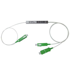 Jenis Mikro Plc Fiber Optic Splitter SC APC FTTH SC APC Konektor Mode Tunggal