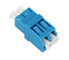 Biru LC Fiber Adapter Common Type Single Mode Duplex Bahan Plastik